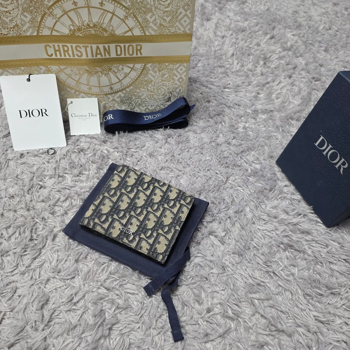 {클로젯}[24ss][크림 제품]디올 오블리크 반지갑 상품이미지2