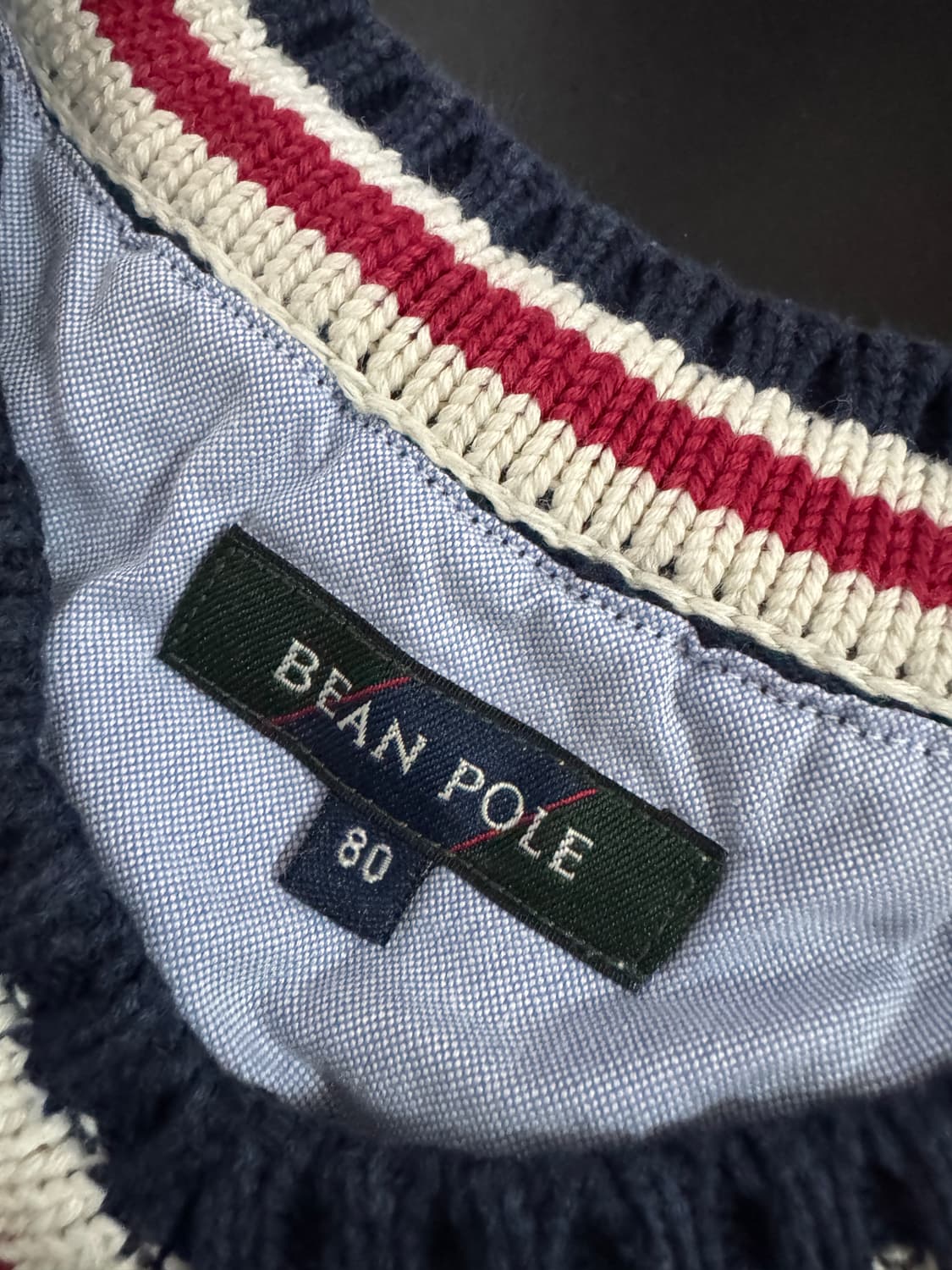 여성 귀여운 빈폴 BeanPole 꽈배기 니트 s 네이비 상품이미지3