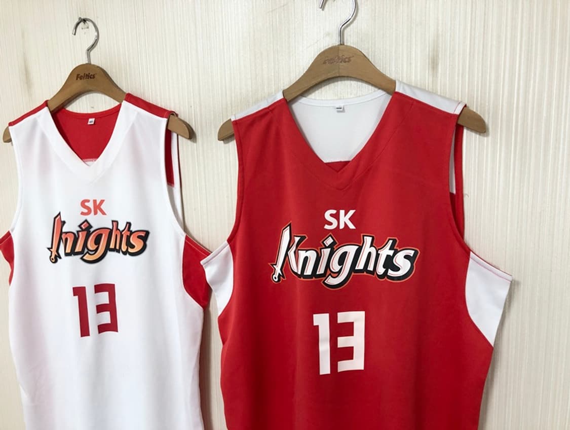 KBL 서울 SK나이츠 연습용유니폼/져지 105 #13(2벌일괄) 상품이미지9