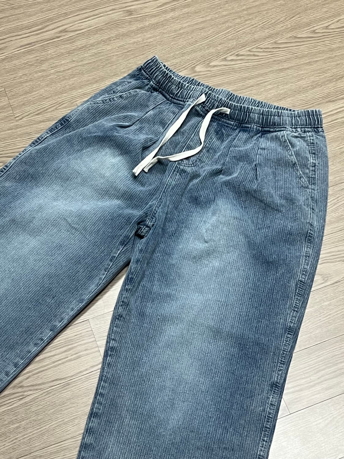 [새상품] 벌룬 와이드 밴딩 데님 팬츠 상품이미지2