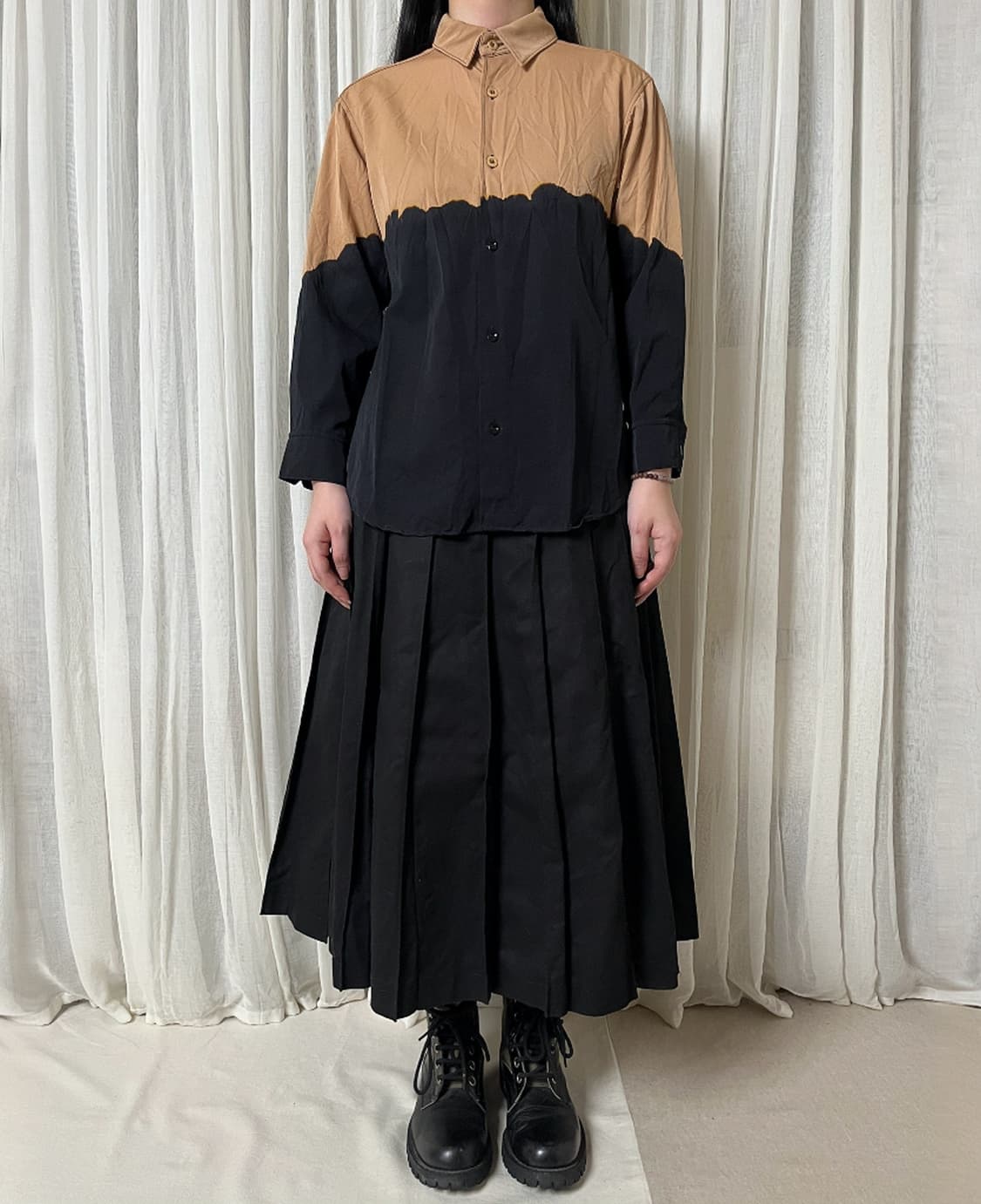 요지야마모토 투톤 다잉 울 셔츠 Y’s yohji yamamoto 상품이미지7