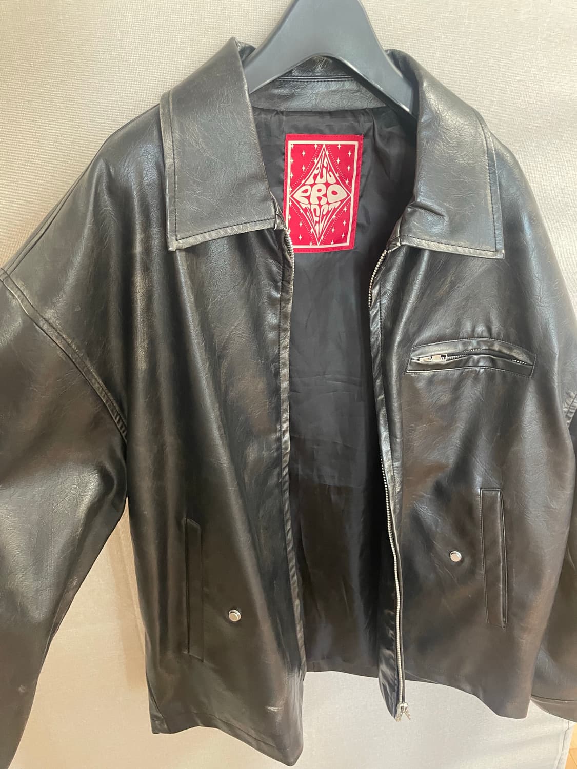 플리즈 프로젝트 비건레더 워싱 자켓 상품이미지2