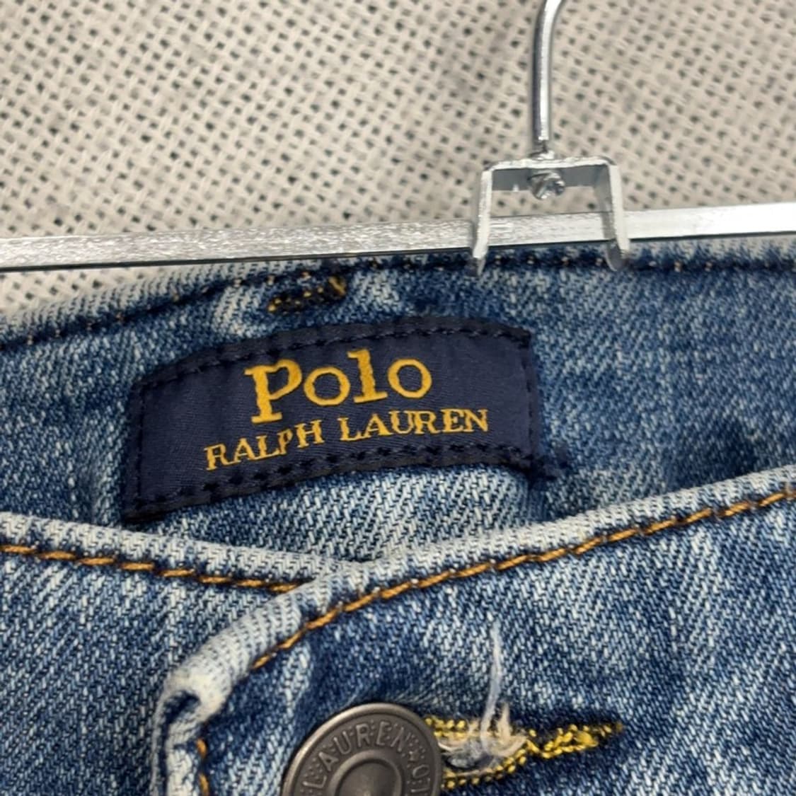 폴로 랄프로렌 소가죽패치 스판 데님 청바지 34인치 P00078 상품이미지5