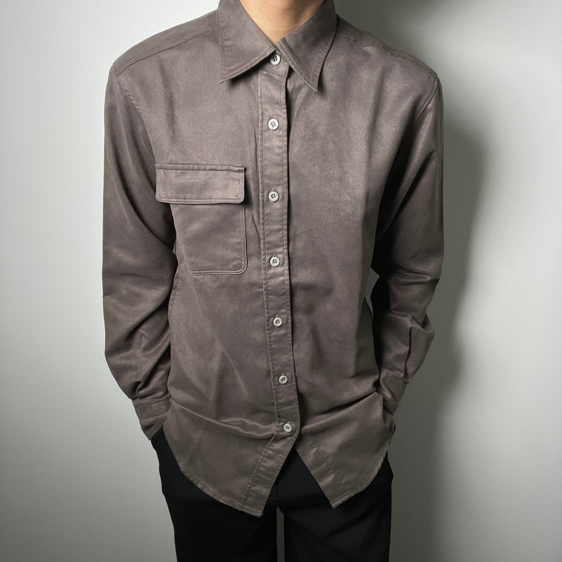 jpn vtg 빈티지 인조 스웨이드 셔츠  상품이미지3