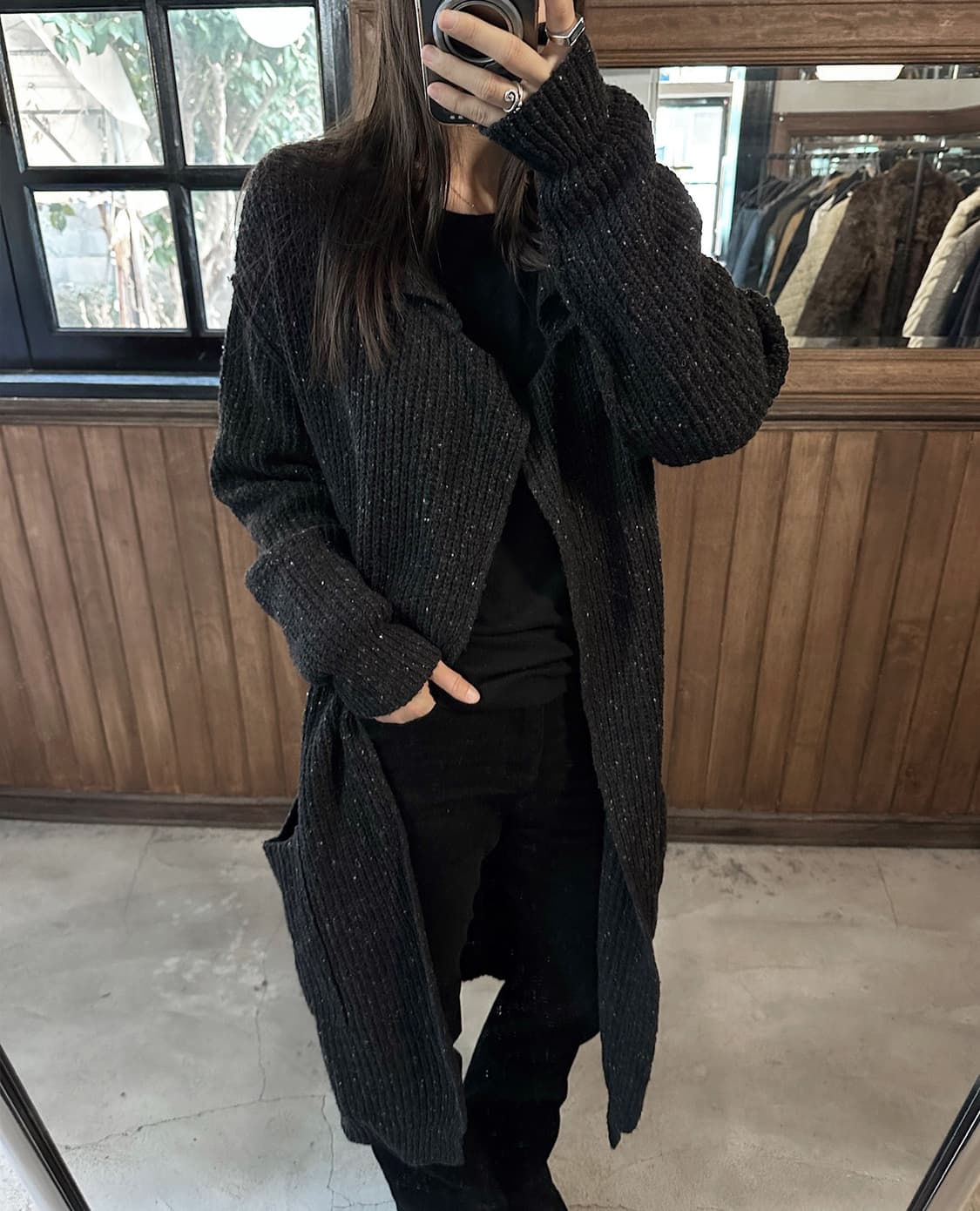 DIESEL wrap knit long cardigan 상품이미지2