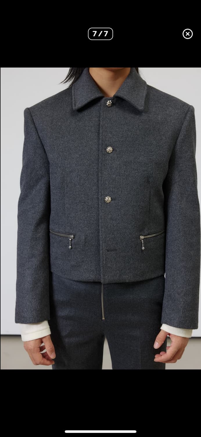 알포/ 캐시미어 - CROP JACKET(그레이) 상품이미지7