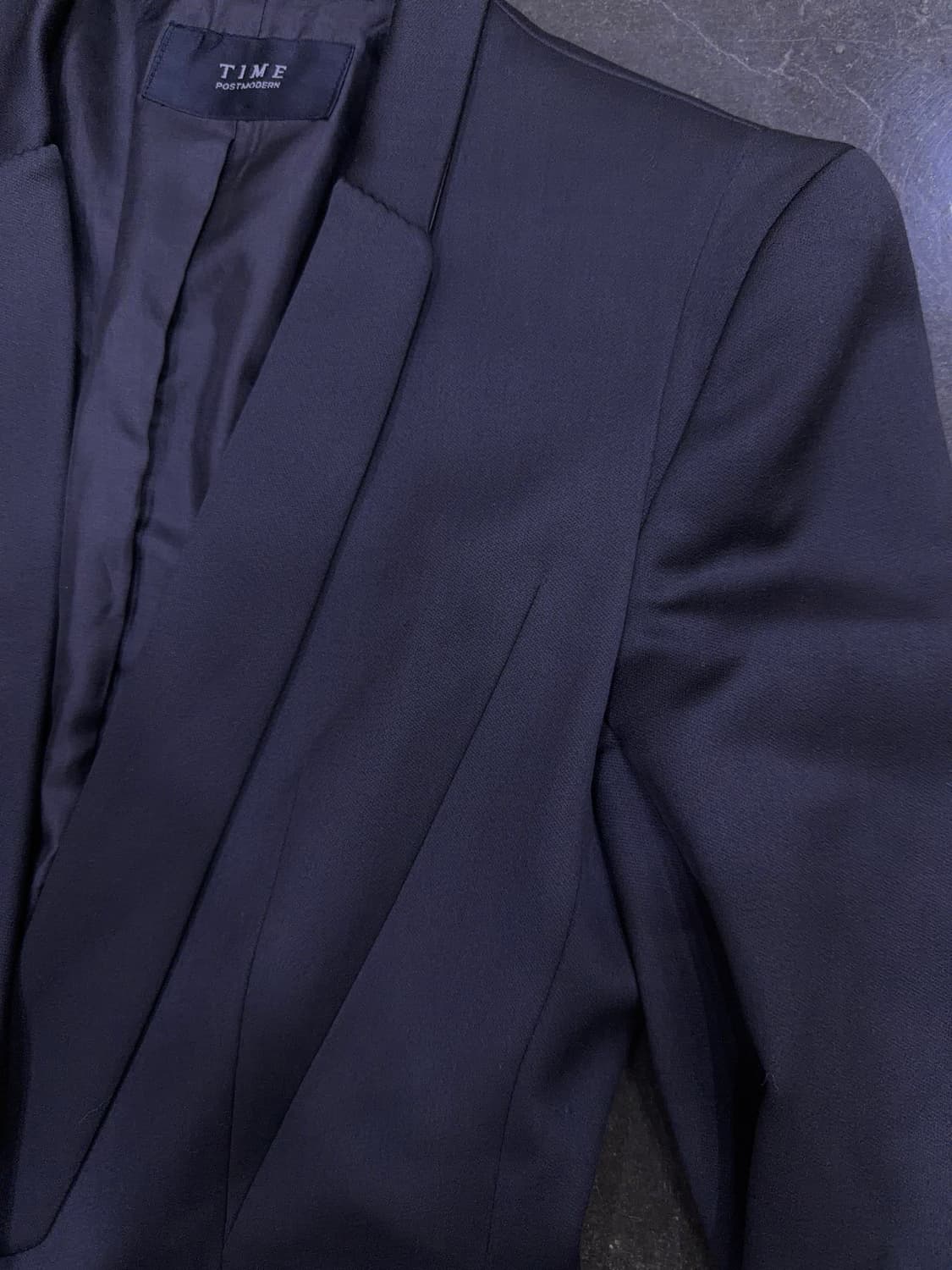 타임 이태리 울 싱글 슬림 절개 원버튼 롱코트 84 상품이미지4