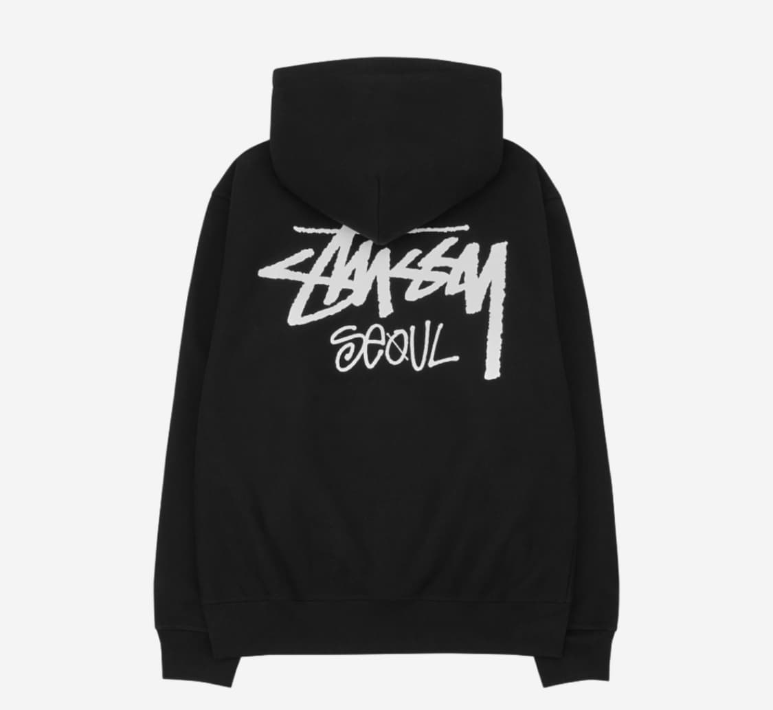 S m 스투시 서울 후드티 블랙 미개봉 새제품 판매 상품이미지1