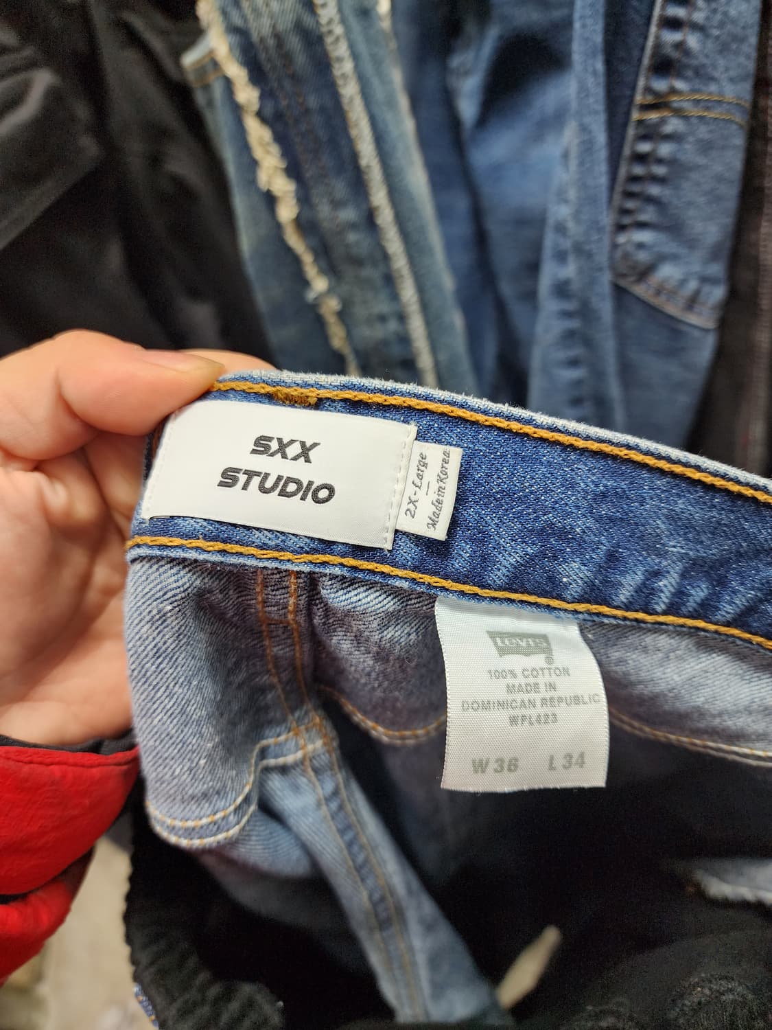 SXX 데님 리바이스 501 리메이크 청바지 상품이미지5