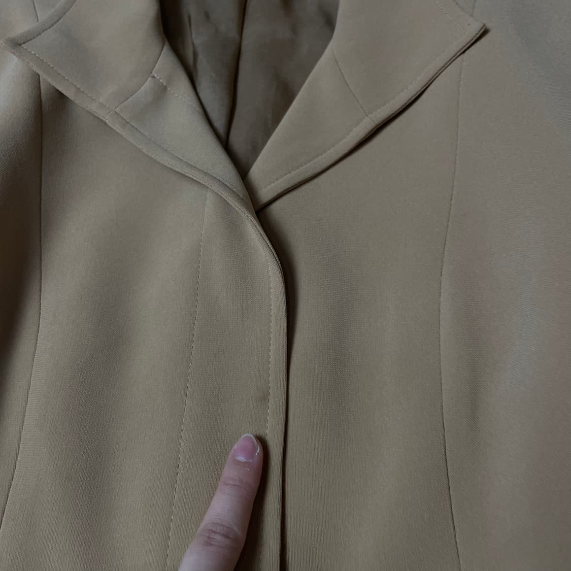 미쉘클랑 베이지 폴리 심플 숏 자켓 40 상품이미지5