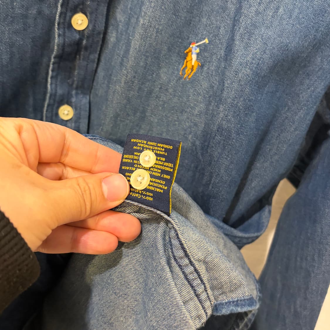 폴로 랄프로렌 데님 셔츠 청남방 상품이미지5