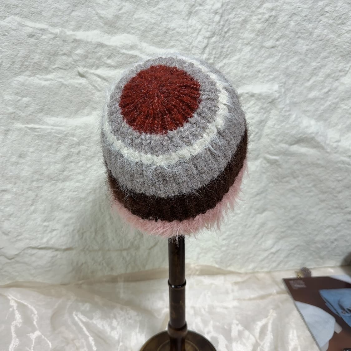 빈티지 퍼 니트 모자 버킷햇 상품이미지3