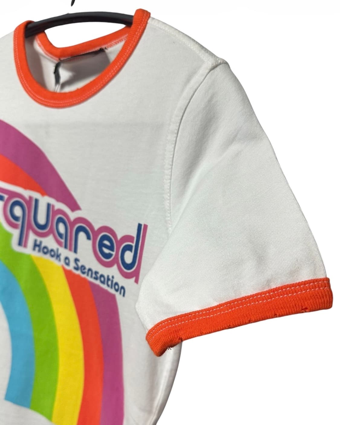 (새상품) DSQUARED2 레인보우 로고 링거 반팔티 M size 상품이미지4