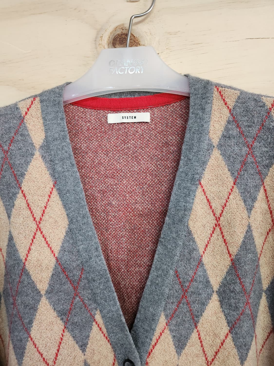 369) 시스템 System 아가일 패턴 가디건 상품이미지2