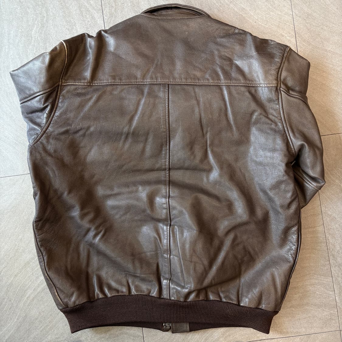 90년대 미국 생산 L.L.bean A-2 레더 자켓 상품이미지10