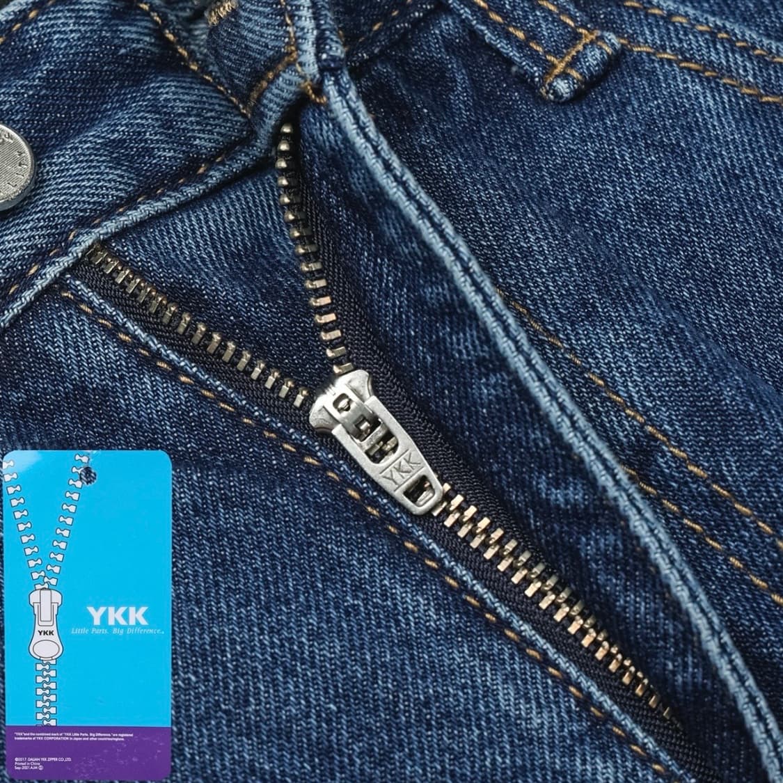진청 와이드 루즈 코튼 YKK지퍼 데님 팬츠 wide denim pt 상품이미지4