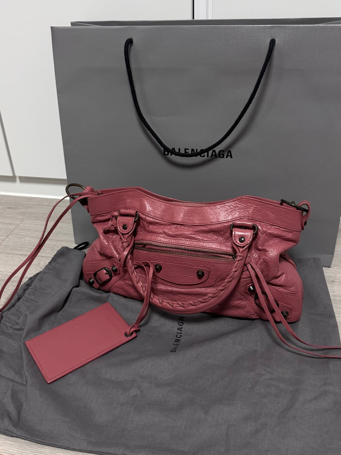 Balenciaga 발렌시아가 르시티 시티백 핑크 스몰 A+ 상품이미지9