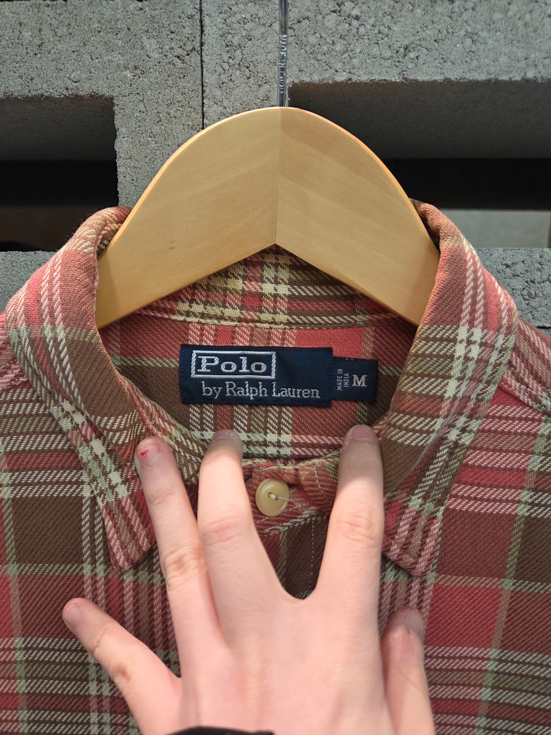 PRL 폴로 랄프로렌 엘보우 스웨이드 패치 체크 셔츠 상품이미지7