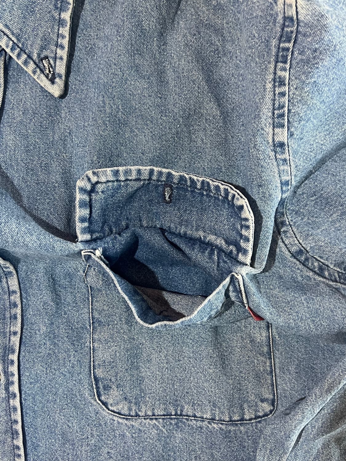 80s stussy denim button shirt 상품이미지7