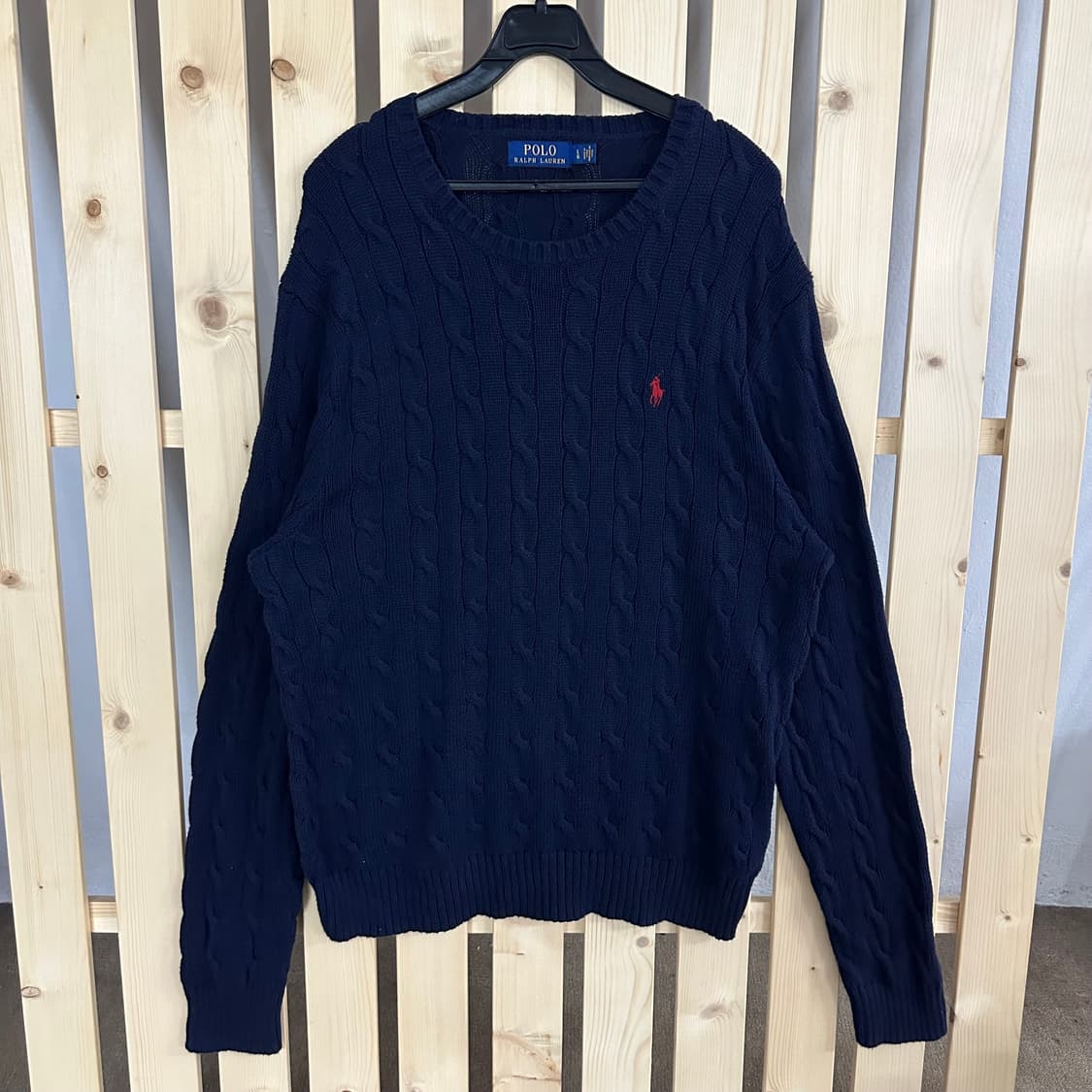 (L) 폴로 랄프로렌 네이비 케이블 니트 상품이미지1