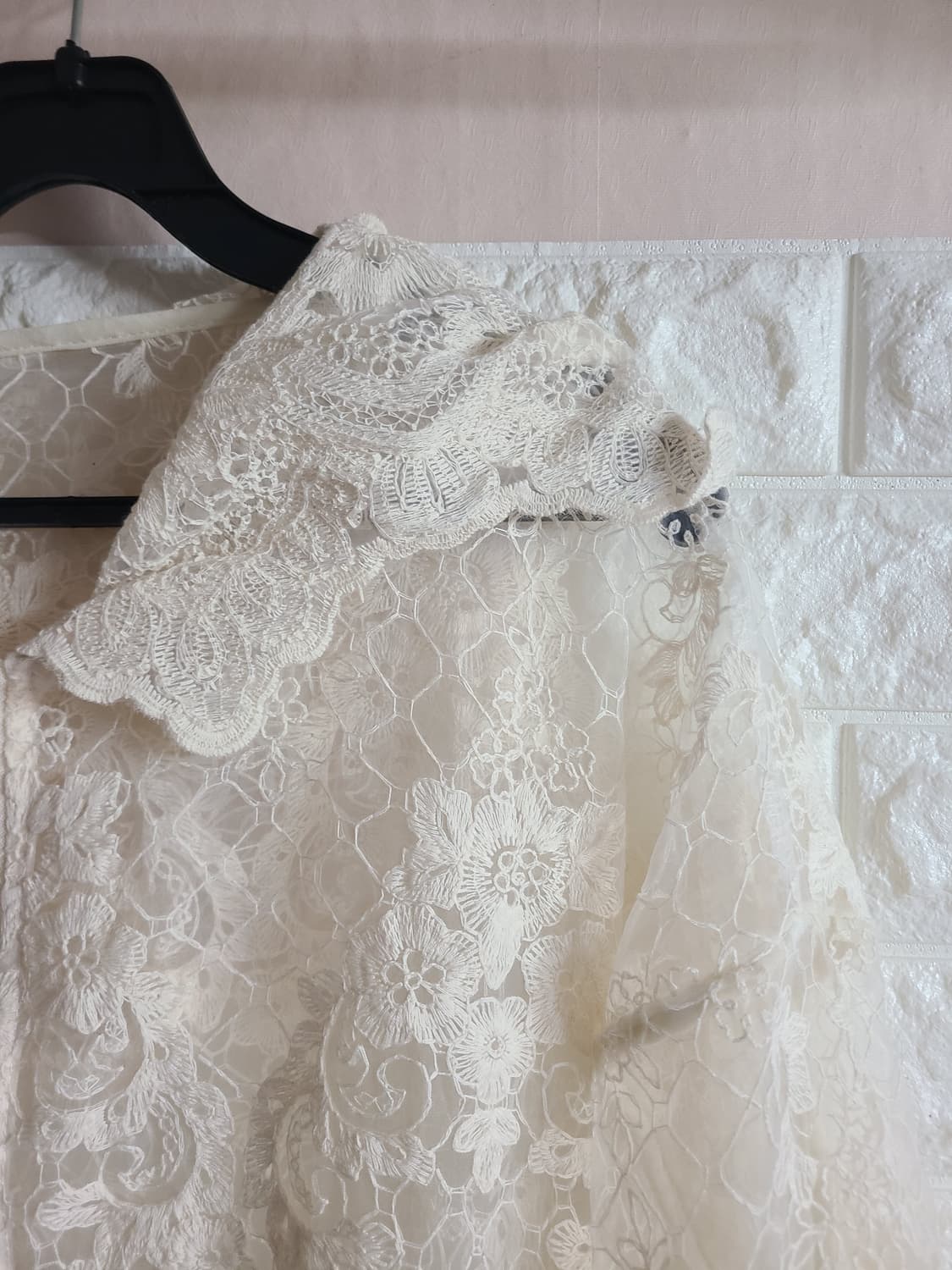 레이스 후드 롱 집업(프리) 상품이미지2