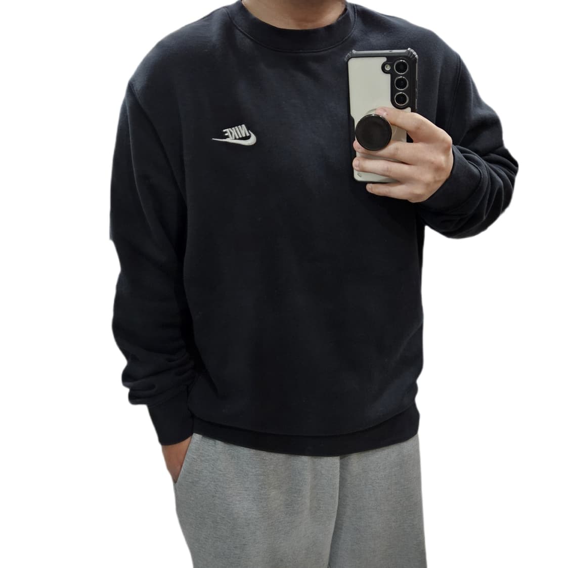 나이키 기모 블랙 맨투맨 XL 105 상품이미지1