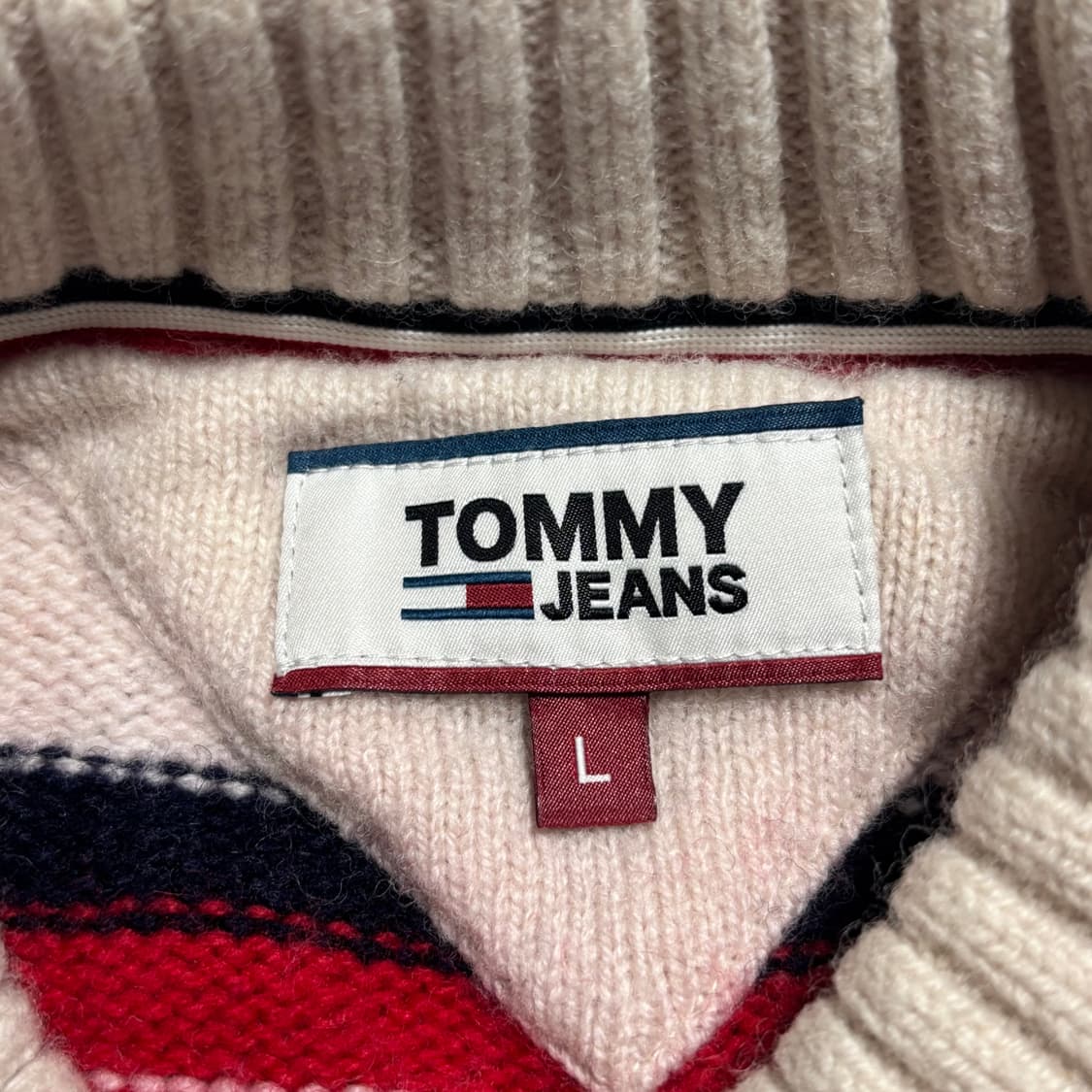 L 타미진스 스트라이프 모 니트 스웨터 상품이미지4