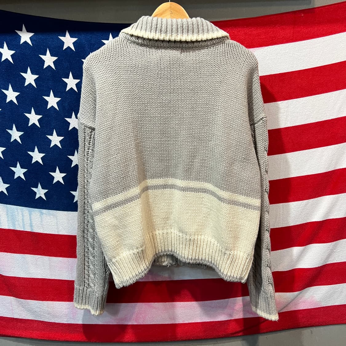 NoirNine 꽈배기 니트 집업 가디건 상품이미지2