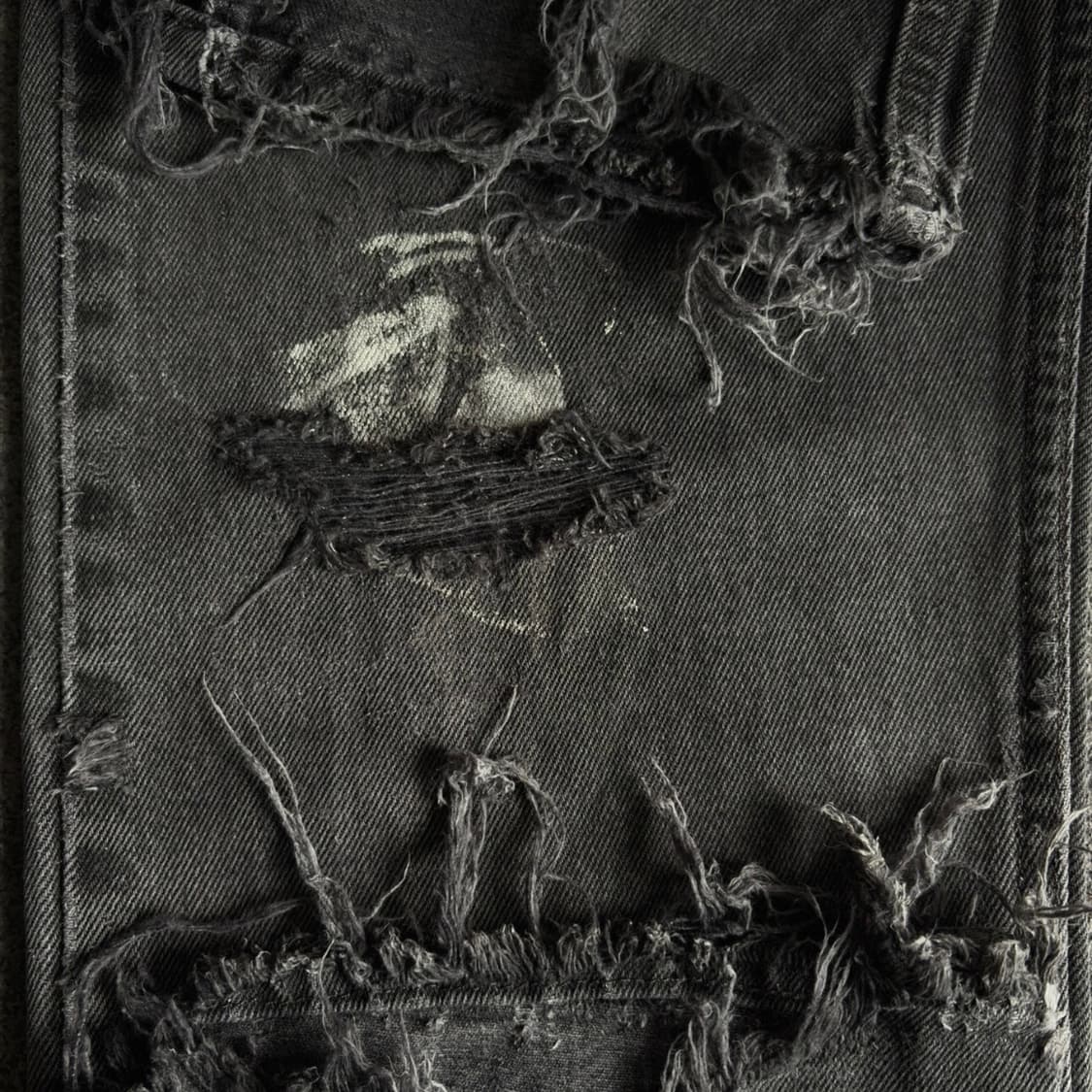 빈티지 Levis 505 Paint Black Denim Jeans 상품이미지3