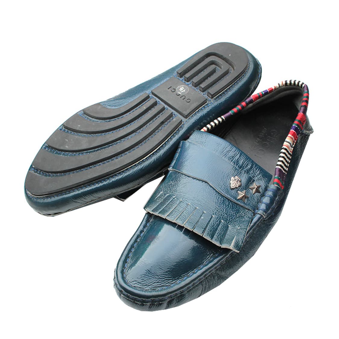 구찌 틸그린 페이턴트 레더 남성 로퍼 4반G 상품이미지3