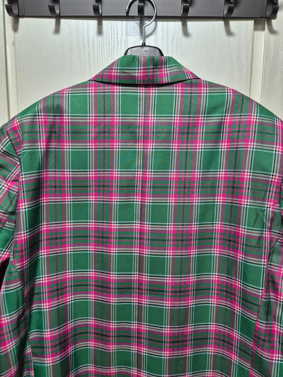 (새상품)DINT 딘트 그린 핑크 체크 자켓 상품이미지9