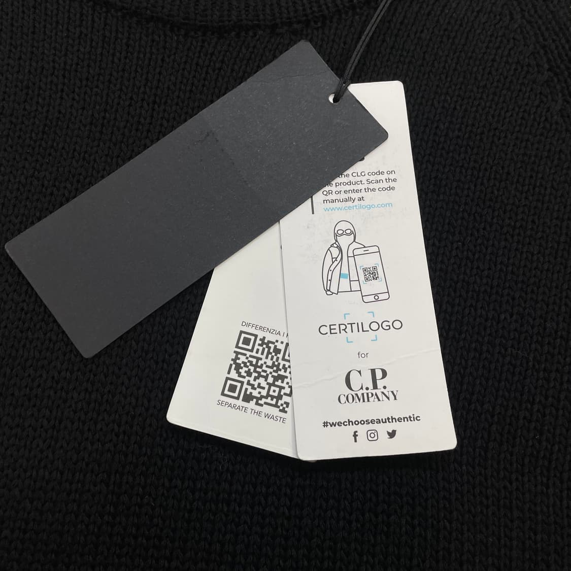 C.P컴퍼니 디테일 렌즈 와펜 라운드 니트 블랙 상품이미지7