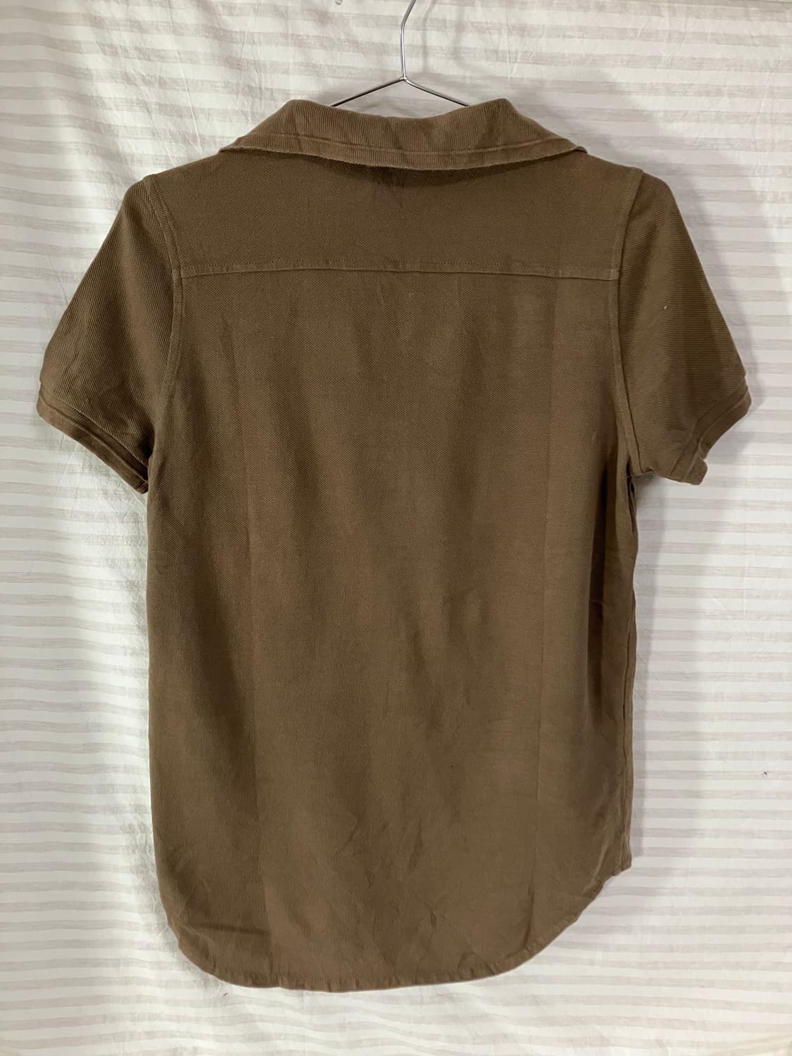 빈티지 브라운 카라 비지 반팔 1066 모리걸 y2k 스트릿 갸루 펑키  상품이미지2