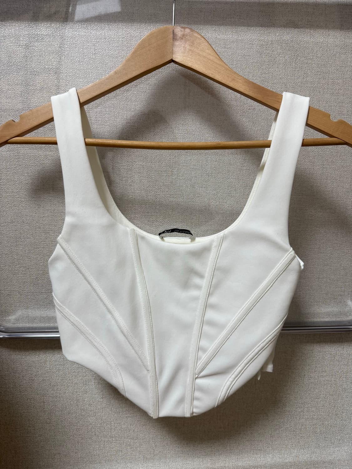 Zara corset top 자라 코르셋 탑 (화이트, 블랙) 상품이미지3