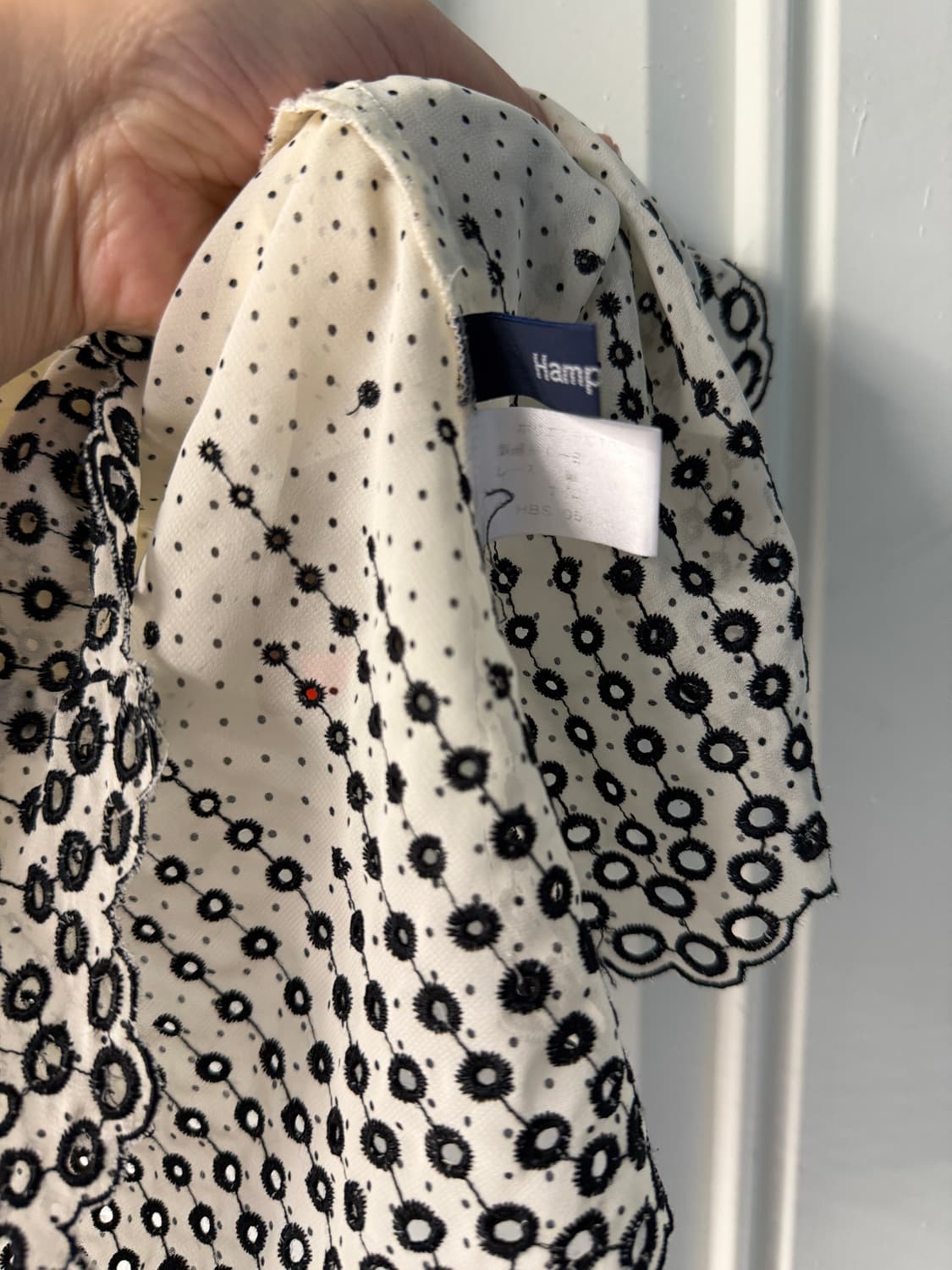 일본빈티지 도트 레이스 슬리브리스 상품이미지6