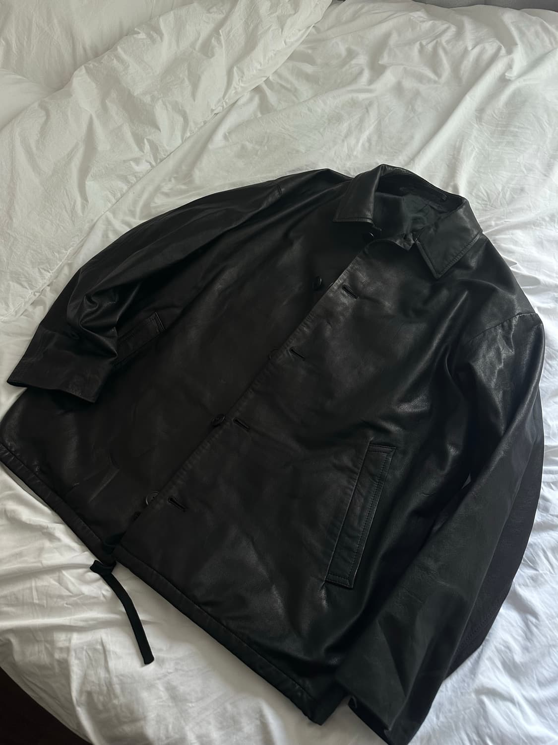 요코사카모토 25fw 풀그레인 레더 블랙 상품이미지4