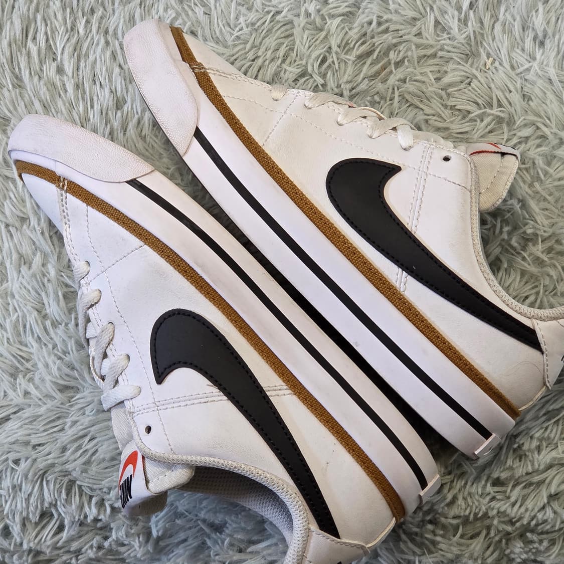 6a-9:나이키 코트 레거시 GS 화이트 블랙 23.5cm 상품이미지6