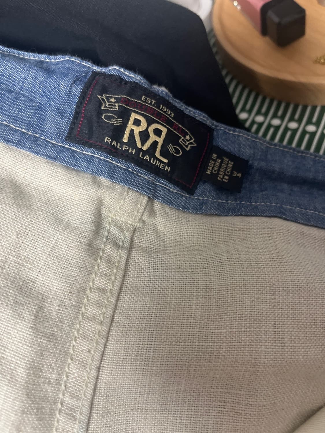 RRL 세일러디자인 린넨 셔츠 반바지 세트업 XL 상품이미지10