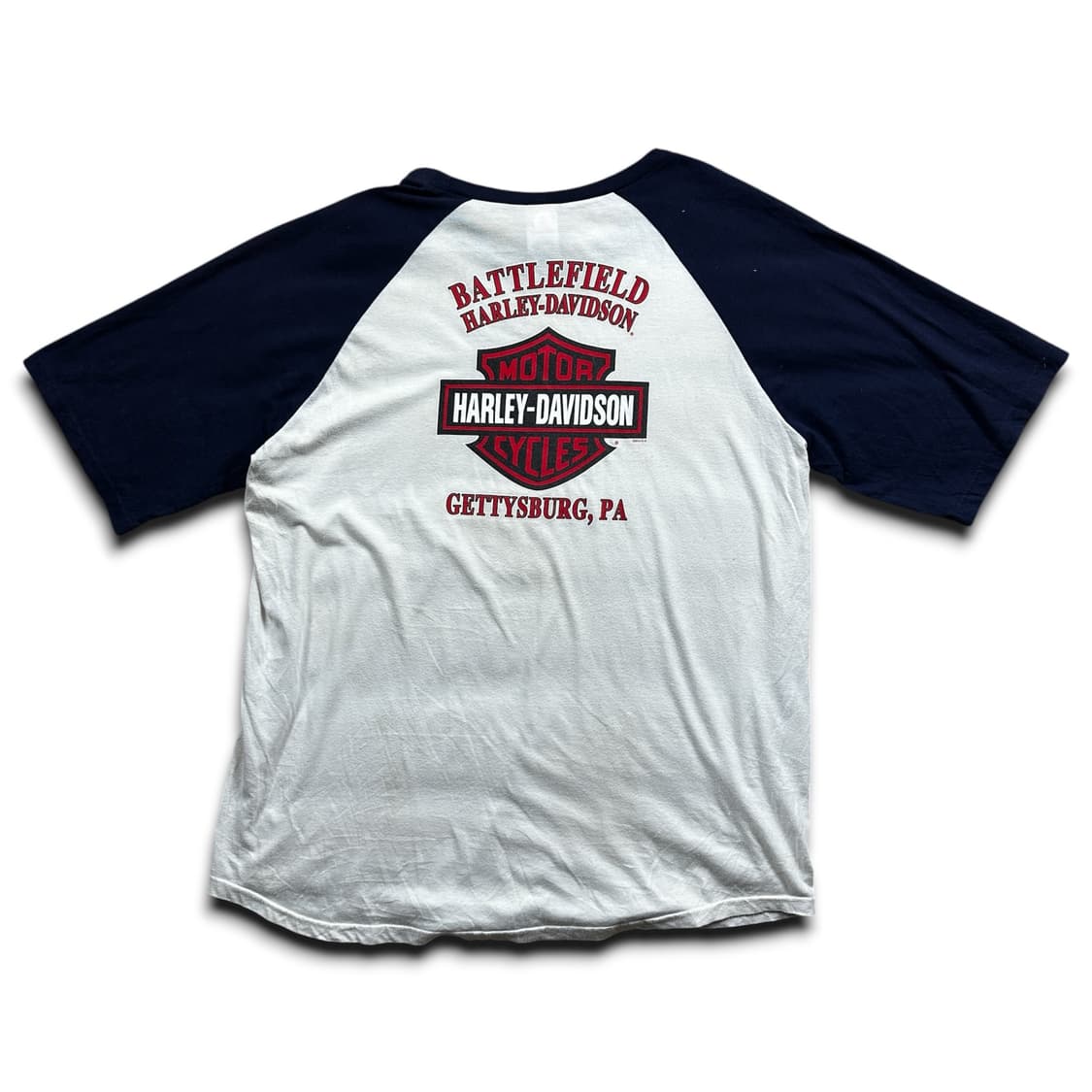 00s Harley Davidson Flag Raglan T-shirt  상품이미지6