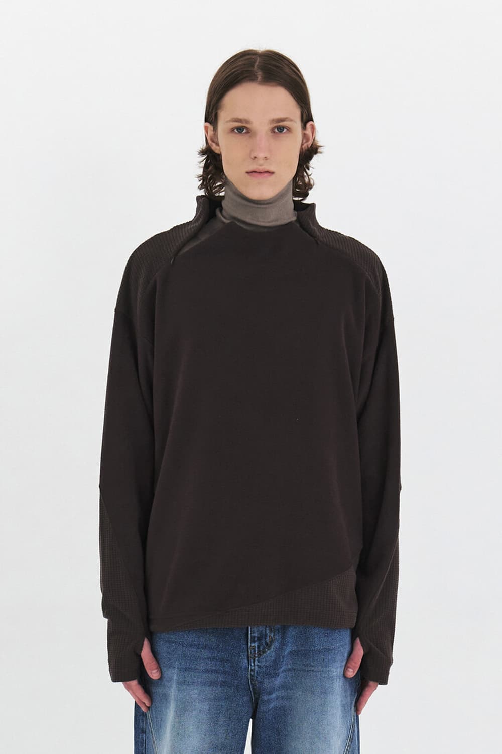 [윈더x츠통령] CTR 블로킹 플리스 풀오버 - XL 상품이미지1