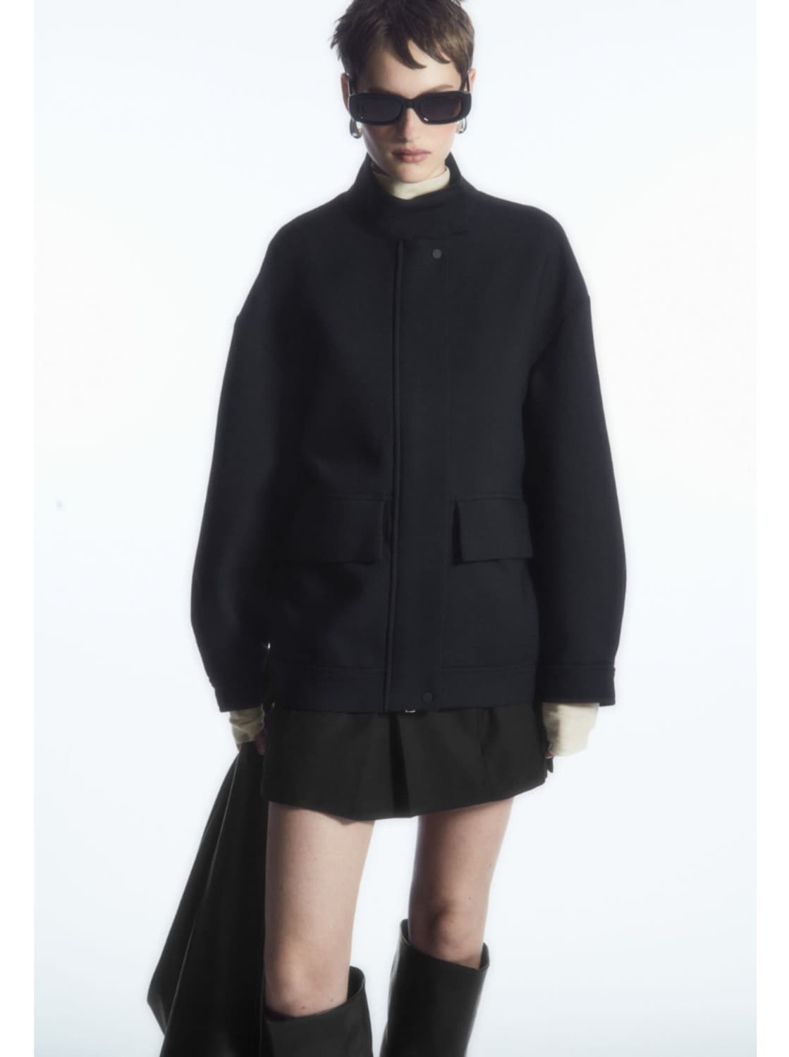 COS 코스 오버사이즈 퍼널 넥 울 봄버 재킷 1191469001 상품이미지1