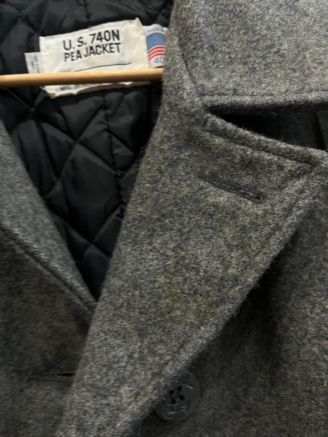 SCHOTT 쇼트 NYC US 740N 멜튼 울 피코트 MADE USA 상품이미지5