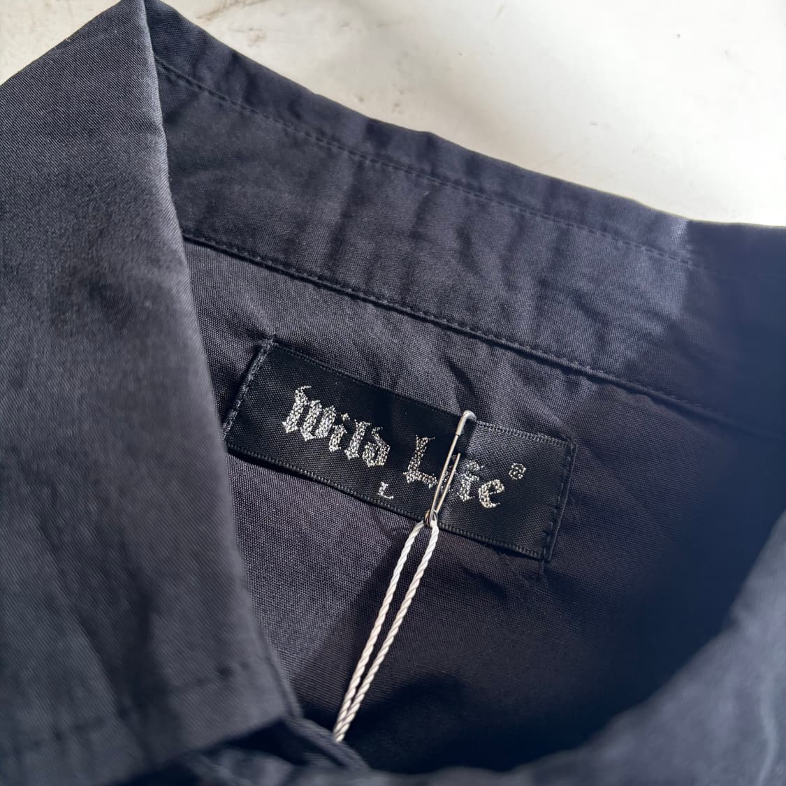 Wild Life 빈티지 레터링 스컬 자수 셔츠 L 상품이미지7