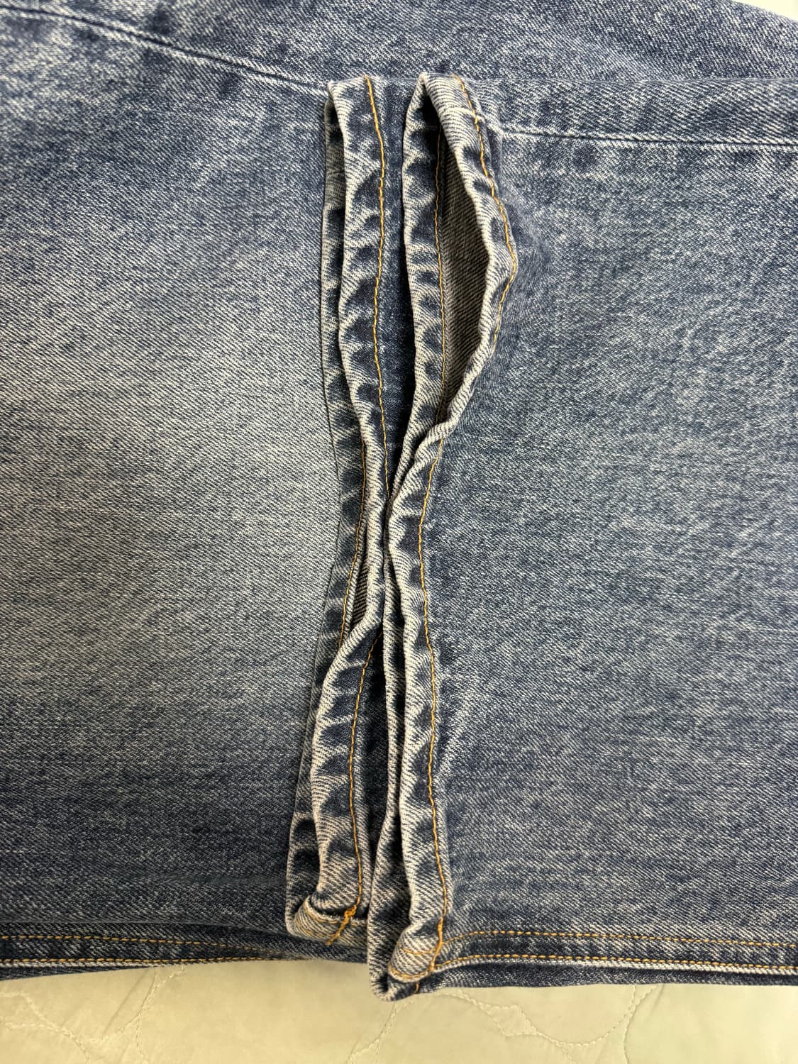 해칭룸 와이드 커브진 워시드 블루 3사이즈 상품이미지3