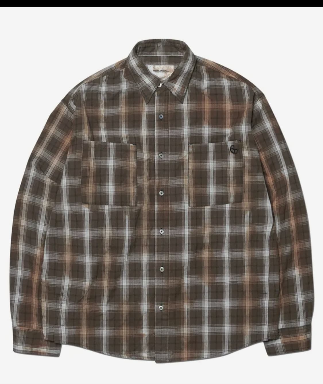 노매뉴얼 O.D 셔츠 브라운 M 상품이미지1