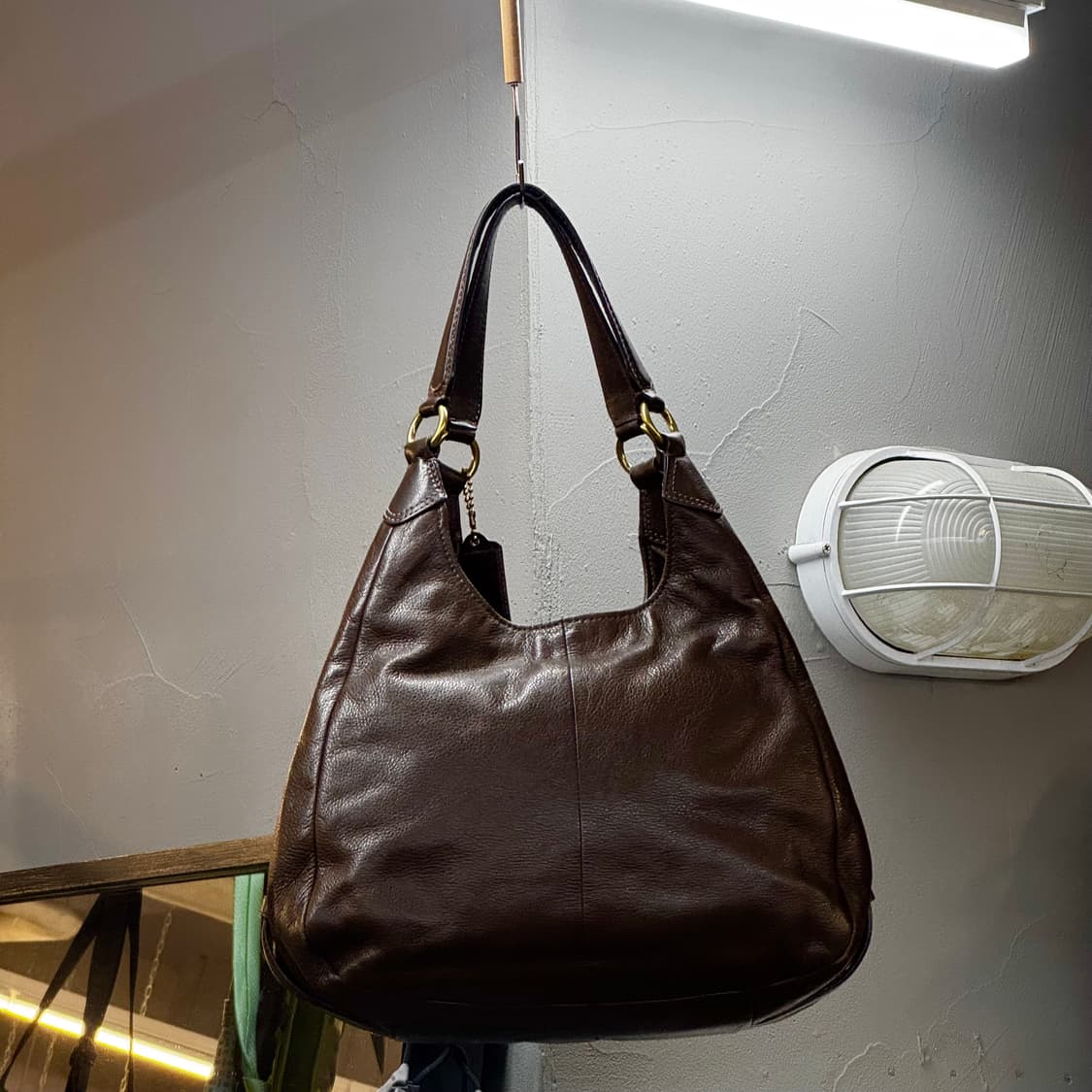 코치 레더 호보백 숄더백 브라운 (OS) y2k 상품이미지3