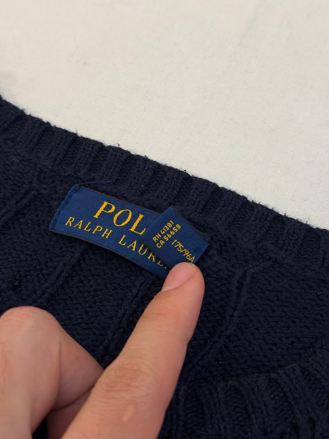폴로 랄프로렌 꽈배기 케이블니트 네이비 상품이미지4
