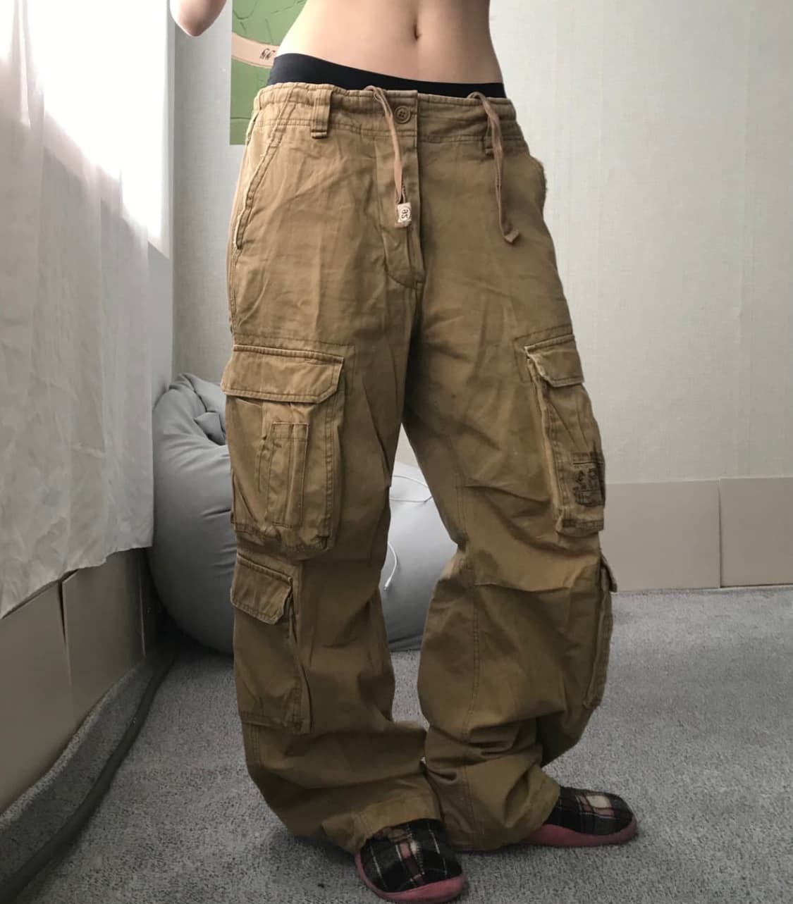 아베크롬비 베이지 멀티포켓 카고팬츠 상품이미지1