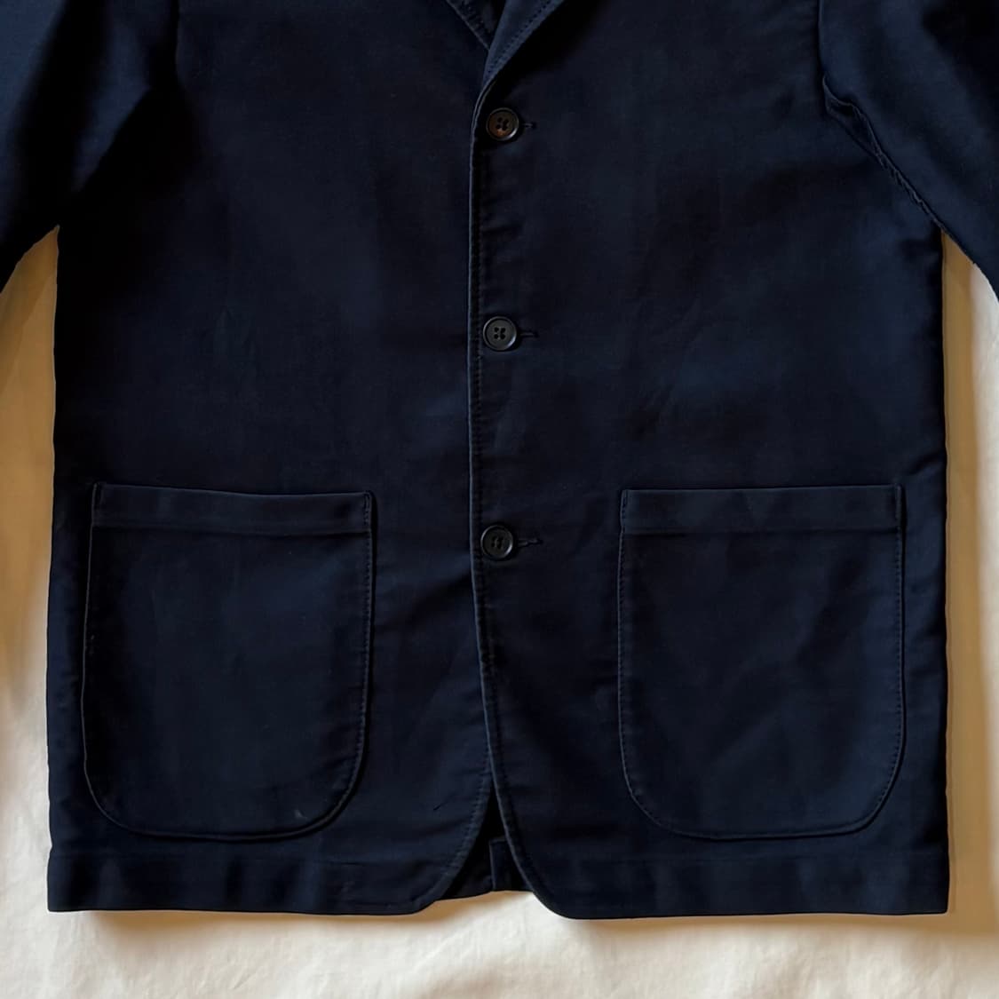 [44-44반] FRANCE 프렌치 블랙 헤비 몰스킨 자켓 상품이미지3