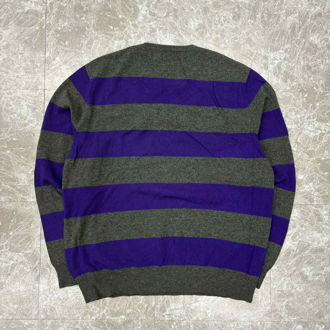 폴로 랄프로렌 메리노 울 맨즈라인 스트라이프 크루넥 니트(L) 상품이미지2